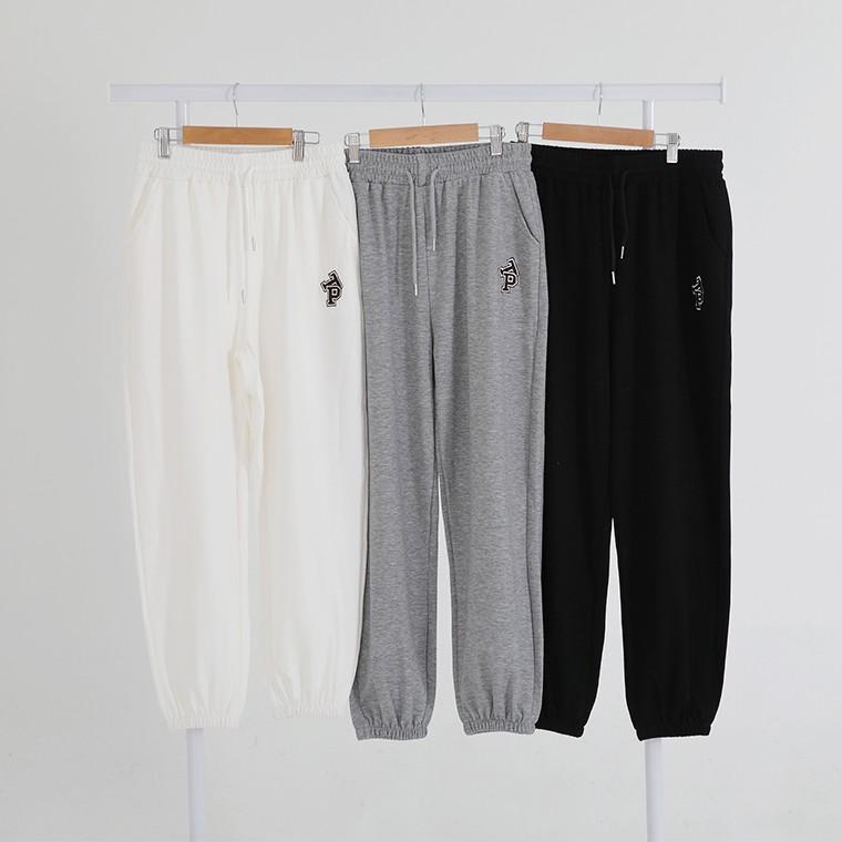 TP 자수 조거 바지 여성 봄 여름 가을 트레이닝 팬츠 츄리닝 여자바지