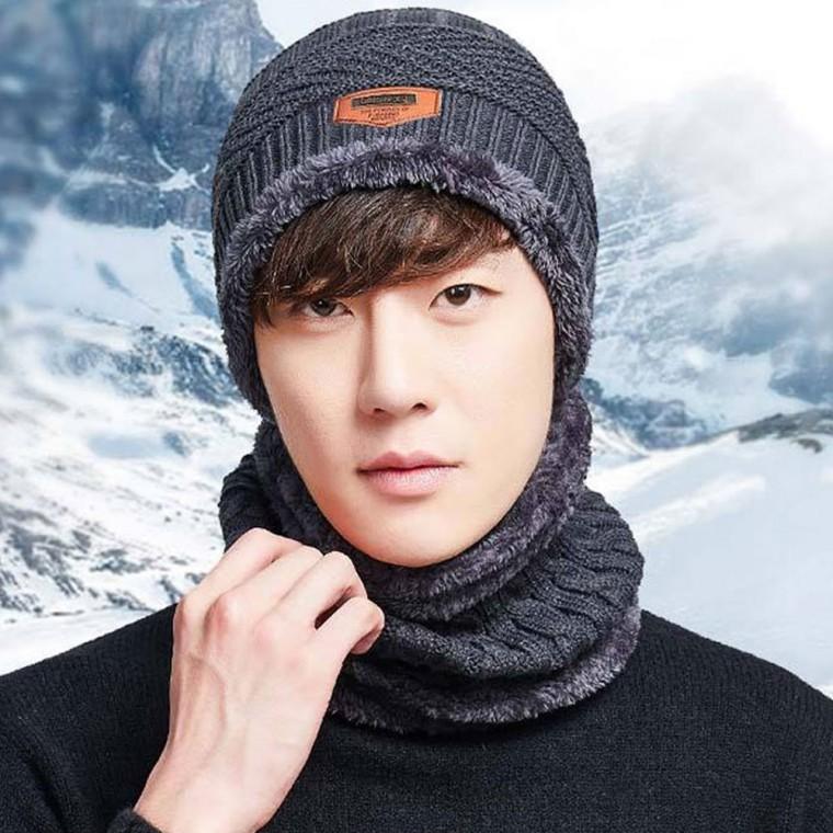 [미르]따뜻한 퍼니트모자 넥워머 세트 패션 니트모자 워머 털모자 방한세트