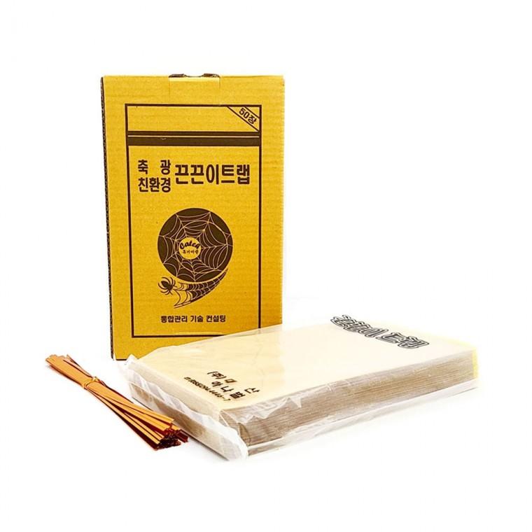 [미르]국산 하우스 끈끈이 트랩 50장 비닐하우스 화분 과수원 농가 벌레 초파리 해충 퇴치