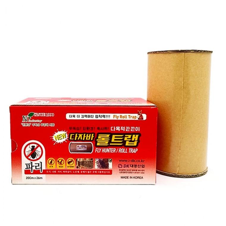[미르]국산 다자바 롤트랩 다용도 26미터 롤트랩 해충방제 하우스 과수원 창고 축사등