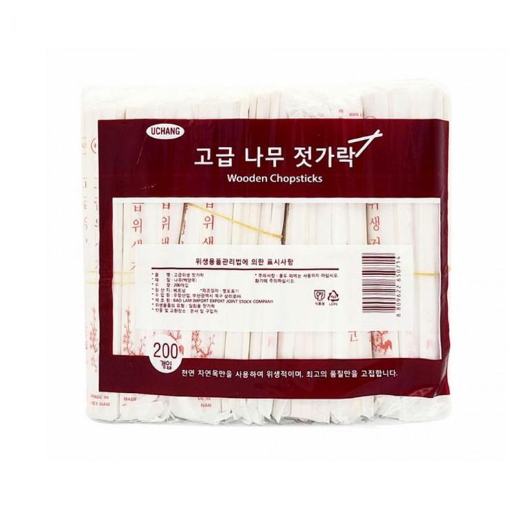 [미르]고급 나무젓가락 200개입 일회용 젓가락