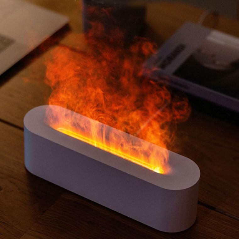 슬림 라운딩 불멍가습기 힐링 꿀잠 무드등 인테리어 가습기 사무실 커피숍 식당 집안