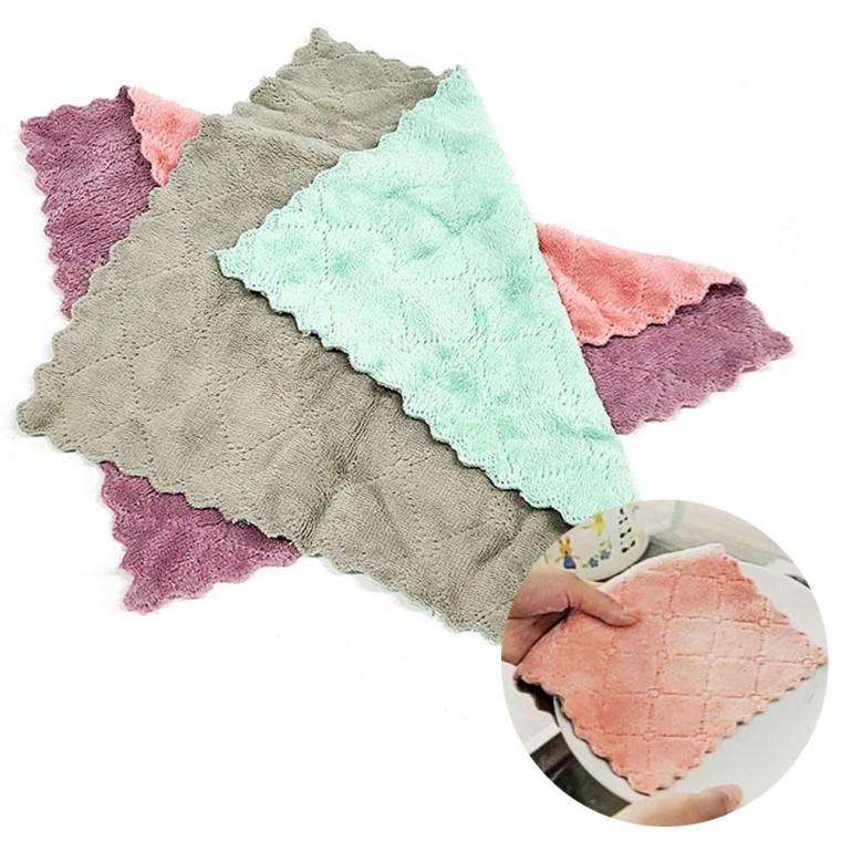 보고 극세사 타올행주 2P 세트 도톰한 양면 극세사 만능 타올 주방 캠핑 세차 다용도