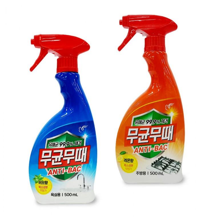 피죤 무균무때 안티박 욕실 주방 세정제 스프레이 안티박 유해균99프로 제거