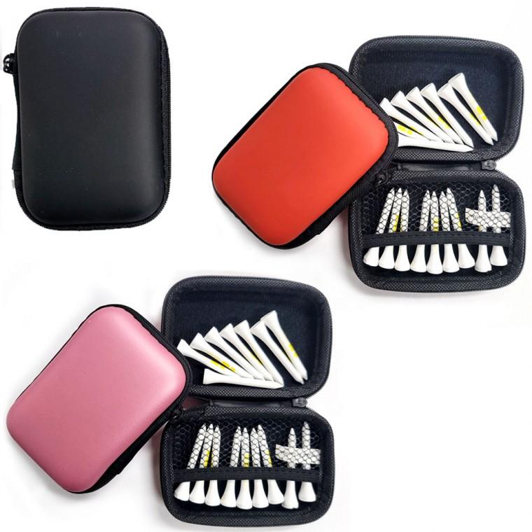 컬러풀 하드케이스 골프티 파우치 골프 수납 보관 가방