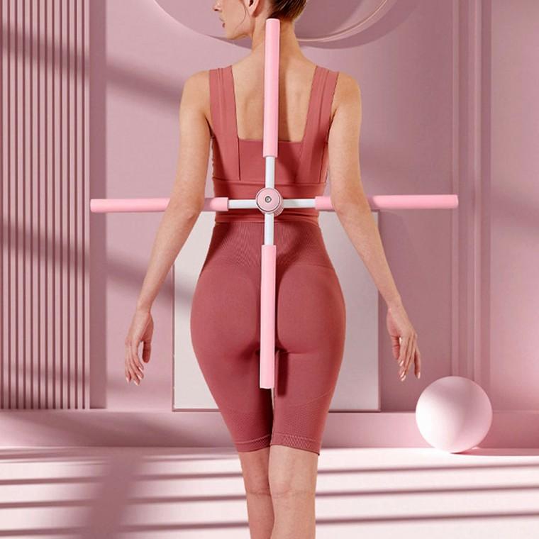 개별박스포장 회전 2in1 십자 스트레칭봉 일자겸용 더블 일체형 스트레칭봉 간편한 휴대