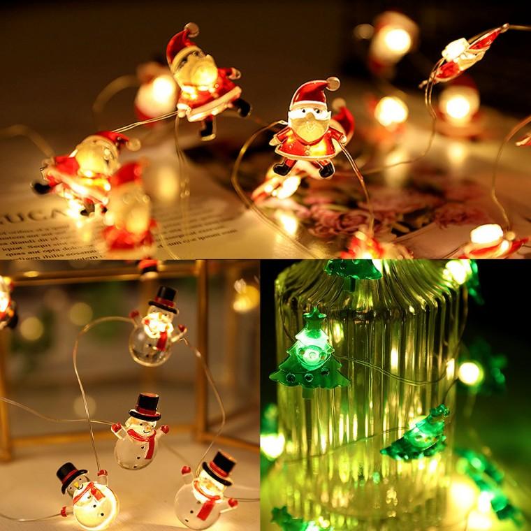 DIY 크리스마스LED 2미터 인테리어조명 산타 양말 트리 눈사람 성탄절 장식 조명
