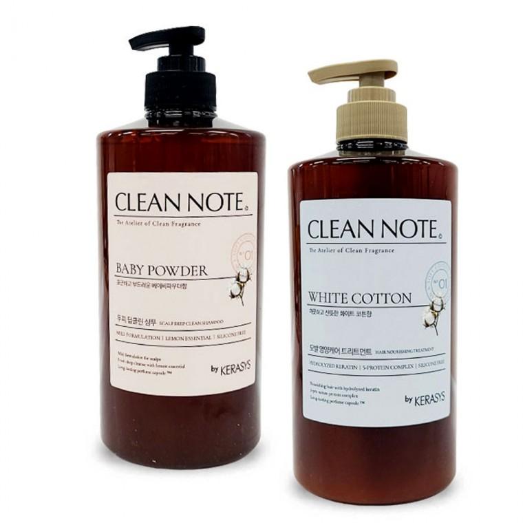 케라시스 클린노트 딥클렌징 고영양 샴푸 트리트먼트 코튼 베이비파우더 향