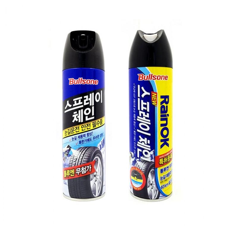 [미르]불스원 겨울철 필수품 스프레이체인 레인OK 빙판길 눈길 스노우 체인 뿌리는 체인