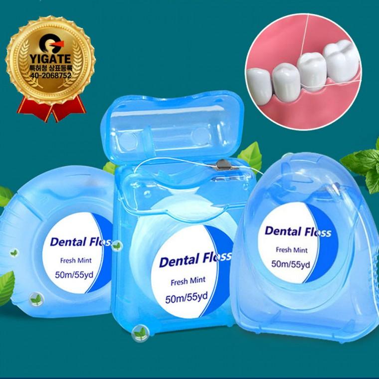 이게이트 50미터 덴탈테어 치실 구강관리 위생 50m 치간 칫솔 치솔