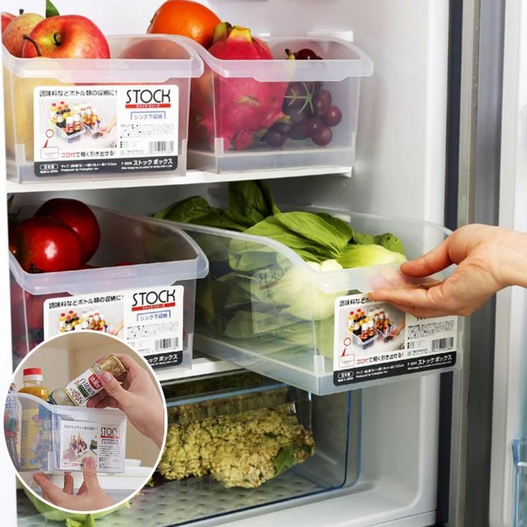 반투명 다용도 트레이 손잡이 수납함 냉장고 정리함 주방 수납 정리