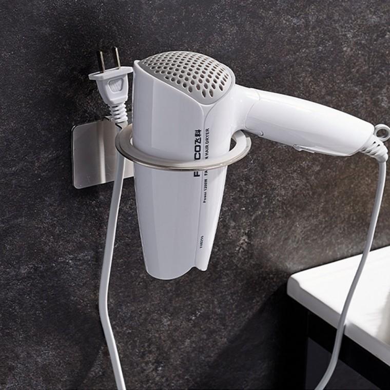 [미르]무타공 스테인레스 드라이기걸이 드라이기 거치대 홀더 욕실선반