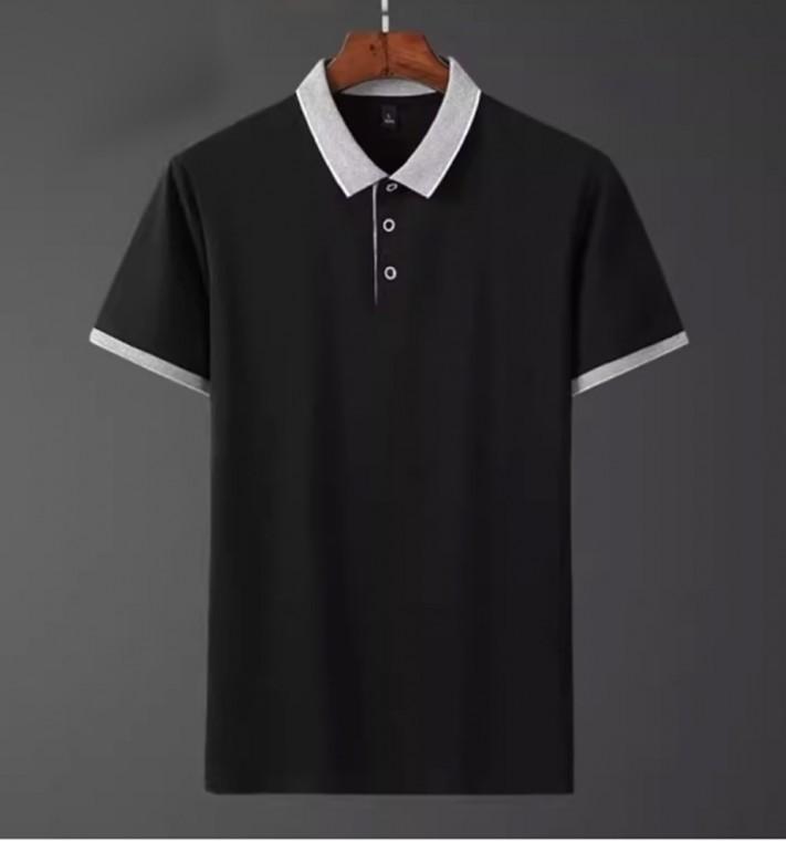 투톤베이직 데일리 카라 반팔 티셔츠