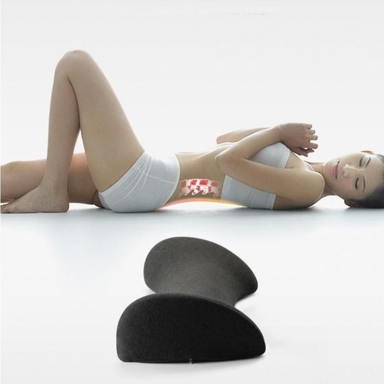 편한 허리베개 낮은 요추 허리 디스크 베개 경추 다리 쿠션