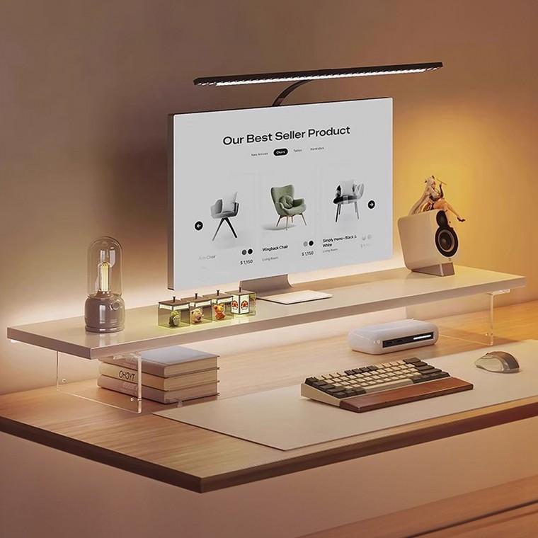 아크릴 모니터 받침대 폭 40cm 50cm 60cm 80cm