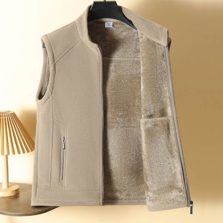 남성 겨울 방한 보아털 융털 하이넥 후리스조끼 베스트 출근룩