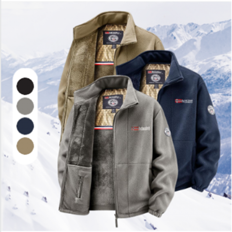 노르웨이 자가 발열 벨벳 두꺼운 보아털 남자 워크웨어 자켓 점퍼