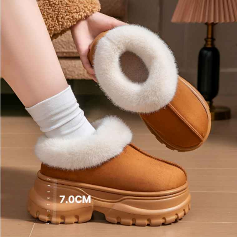 여성 겨울 푹신한 키높이 털슬리퍼 방한 발편한 회사 사무실 슬리퍼 털샌들