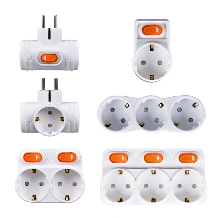 국산 멀티콘센트 개별 스위치 접지 콘센트 1구/2구/3구 T자 무선 멀티탭