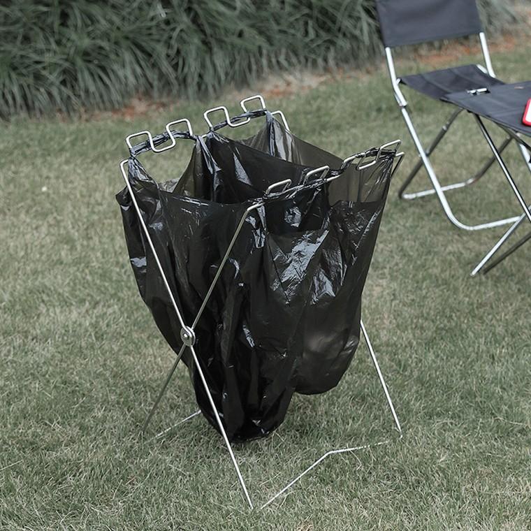 캠핑 가정용 봉투걸이 분리수거 거치대 쓰레기봉투걸이 접이식 걸이대