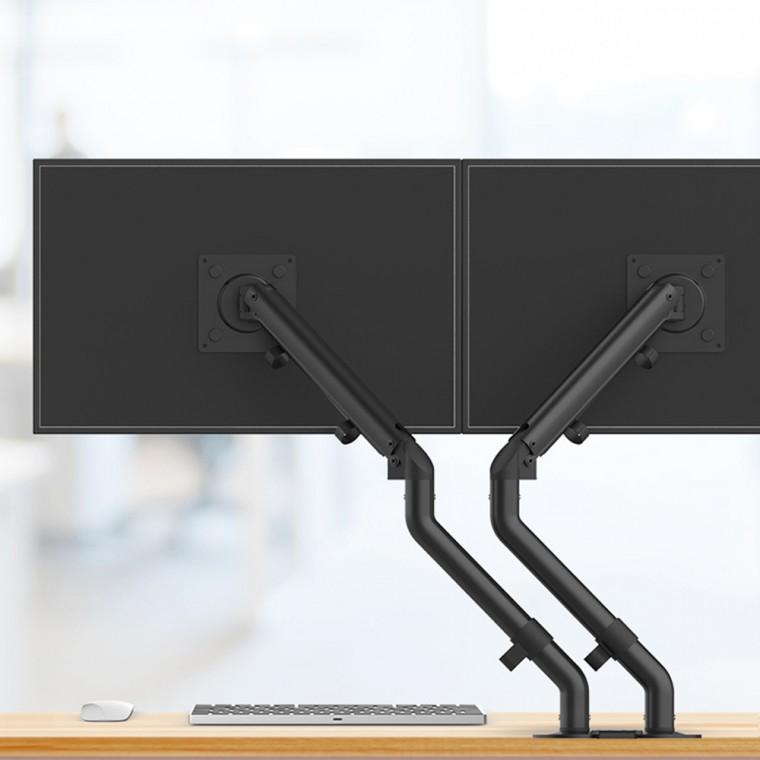 모니터암 거치대 받침대 스탠드 높이조절 360도 회전 공간활용