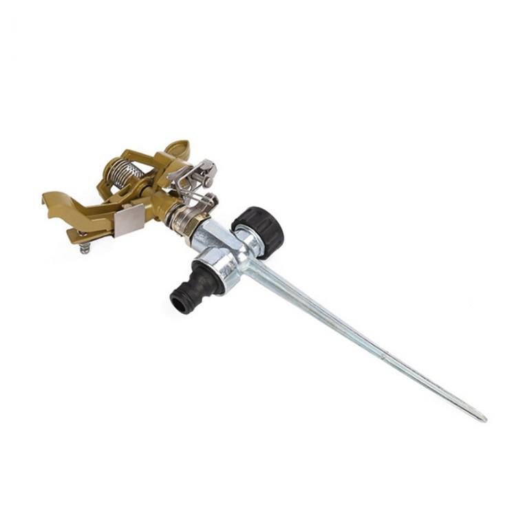 스틸 스프링클러 핀형 꽂기식 분사 각도조절 정원 잔디 텃밭 물분사기 자동물주기