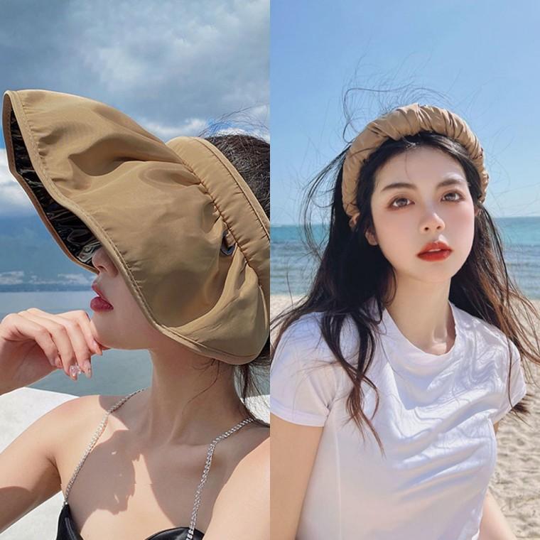 머리띠 돌돌이모자 썬캡 햇빛 자외선차단 넓은창 야외 외출 산책 모자 썬바이저