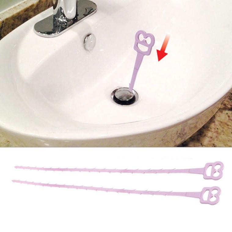 배수관청소기2P 욕실 화장실 세면대 싱크대 머리카락 이물질제거 청소용품