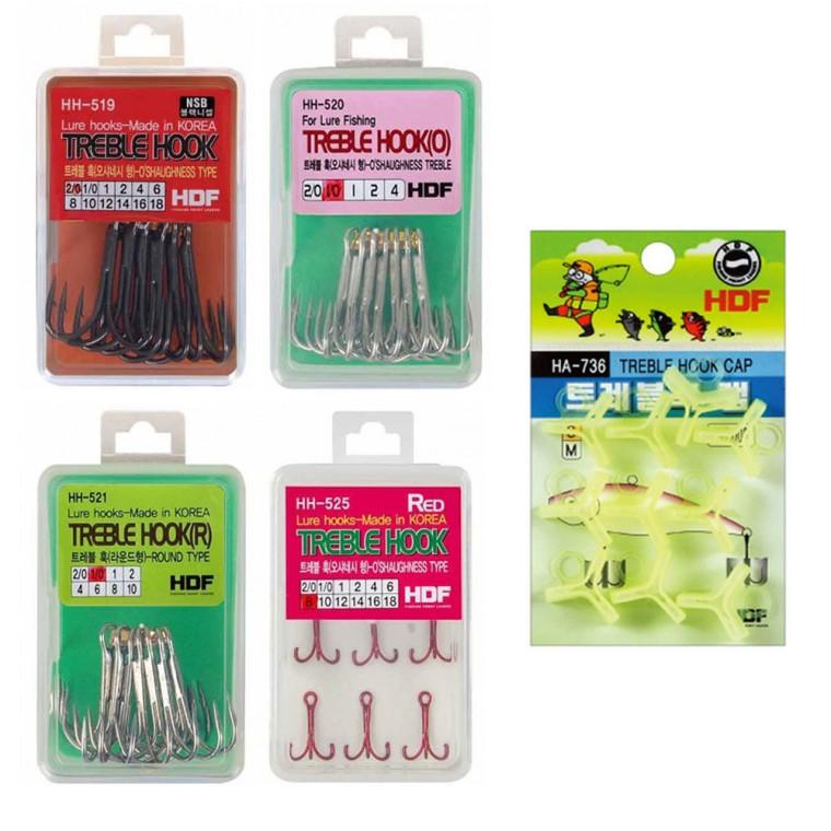 HD 트레블 훅 라운드형 훅캡 루어낚시 낚시바늘 채비 소품