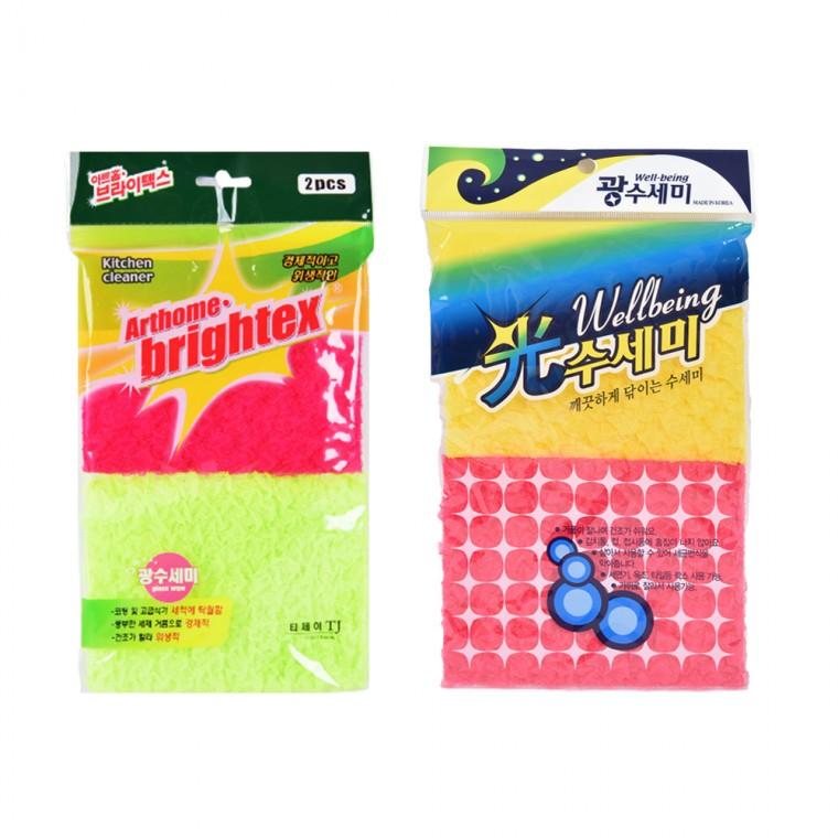 아트홈 브라이텍스 광수세미 설거지수세미 주방 엠보싱수세미 풍부한거품 위생적 깔끔세척