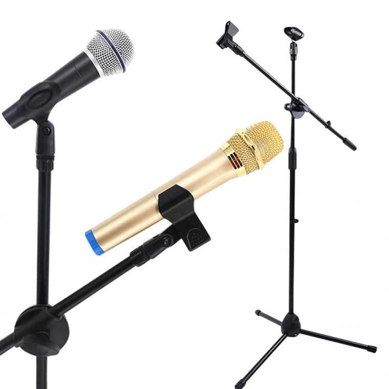 트윈 마이크 거치대 콘덴서 스탠드 스탠딩 받침대 고정 무선 유선 합창 방송용