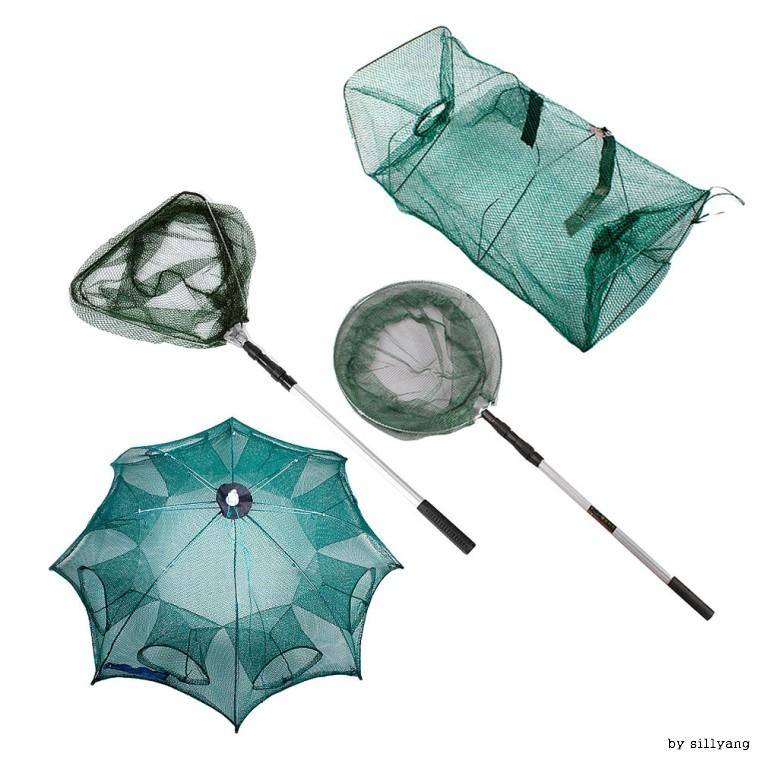[도매직방]우산형 원터치 통발 뜰채 살림망 낚시찌 낚시용품