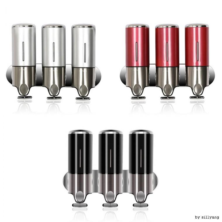 [도매직방]벽걸이형 3구 디스펜서/주방/욕실/세제통