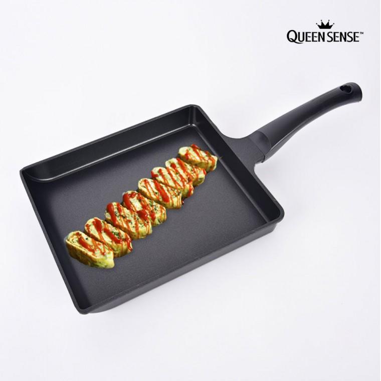퀸센스 국내제조 블랙 인덕션 에그롤팬 사각 계란말이팬 후라이팬