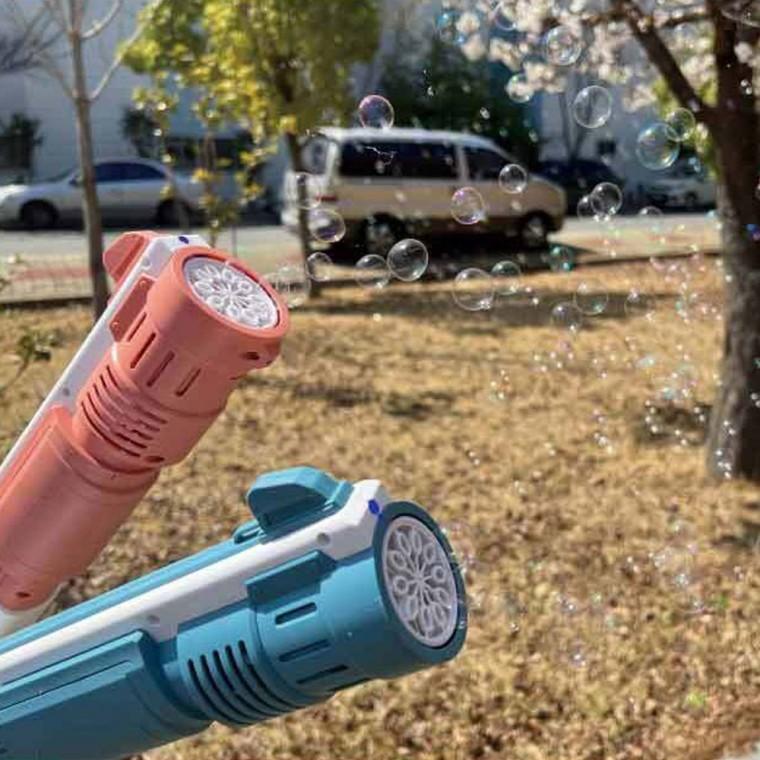 유아동 어린이날 선물 10구 자동 대형샷 버블건 샷건 원터치 비눗방울