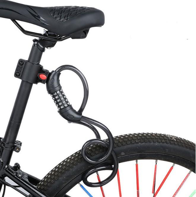 분실방지 거치형 5버튼 자물쇠 오토바이 자전거 킥보드 잠금 도난방지 사슬 체인락