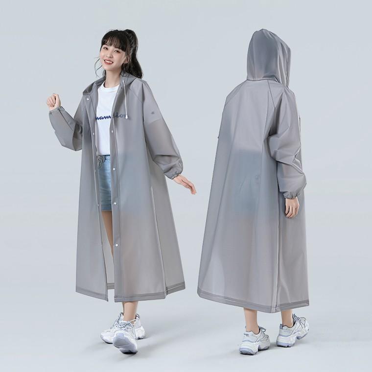 EVA 우비 여성 남성 우의 등산 백패킹 캠핑 휴대용 비옷 방한복 방수 방수후드 탄력소매