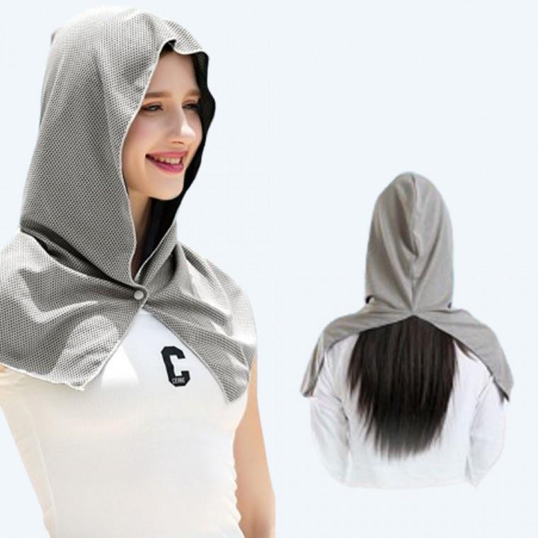 후드형 쿨타올 스포츠수건 등산 물놀이 산책 런닝 햇빛가리개 쿨수건 땀흡수 두건 타월