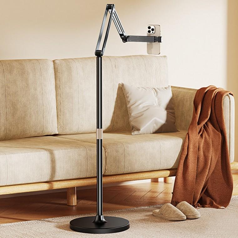 P86 스탠드형 폰거치대 접이식 폴딩형 항공샷 개인방송 듀얼폰 태블릿 거치 각도조절