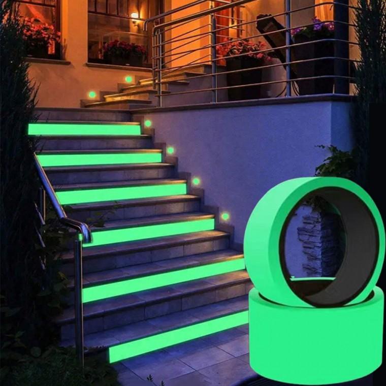 야광 테이프 5cmX5m 바닥 계단 출입문 안전 유도선 반사띠 축광 스티커 논슬립