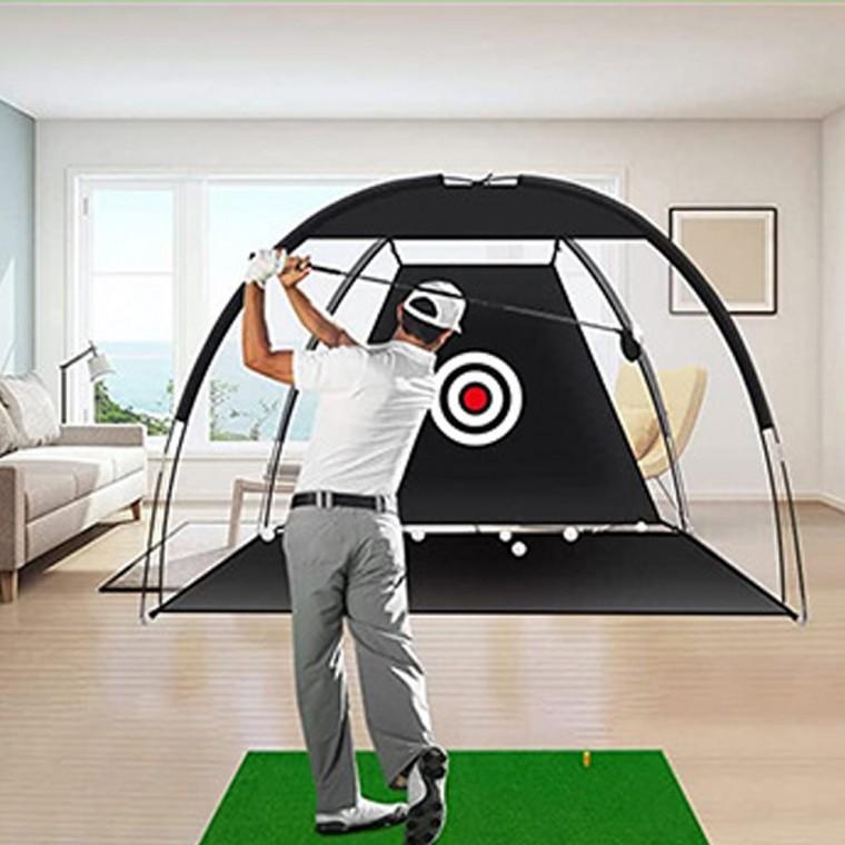 텐트형 골프연습네트 2M 간편설치 접이식 골프 그물망 실내 회사 옥상 가정용 스윙 타켓 연습