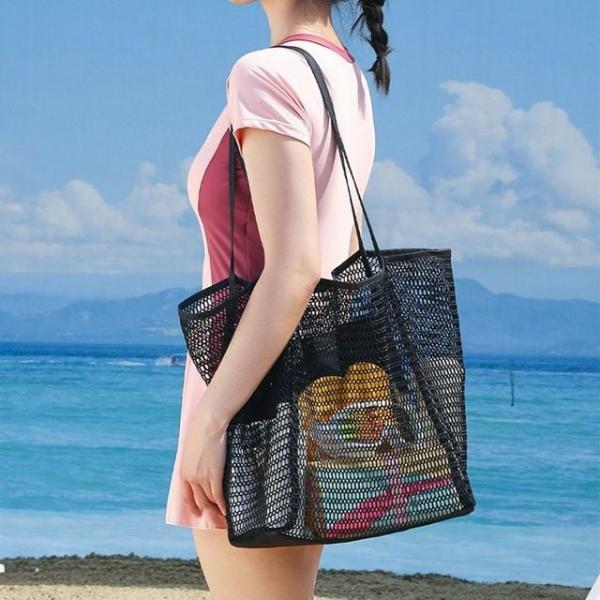 그물 망사 메쉬 비치 숄더백 2color LM-0814