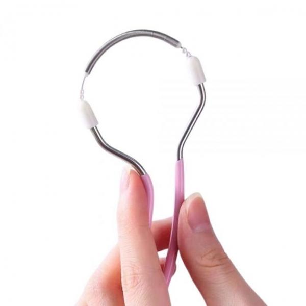 bns 스테인리스 스프링 얼굴 제모기 솜털정리 U자형 휴대용 뷰티툴