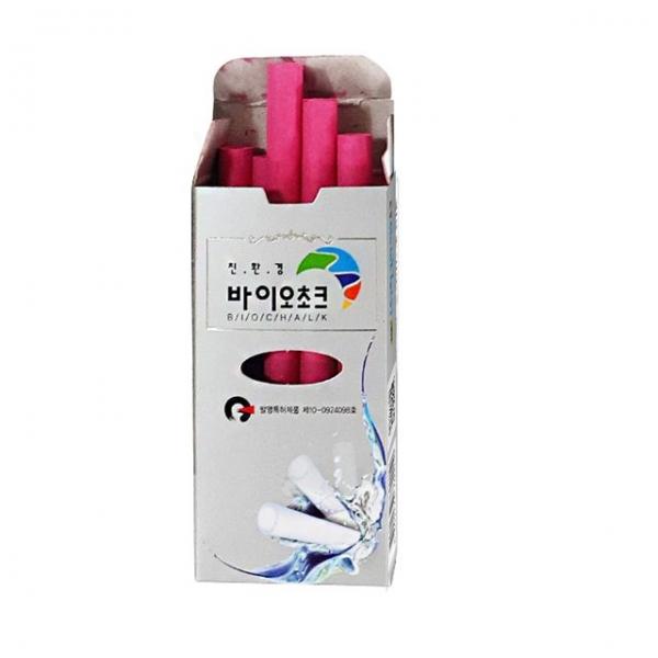 바이오 초크 빨강색 (1갑10본) - 워터초크 칠판