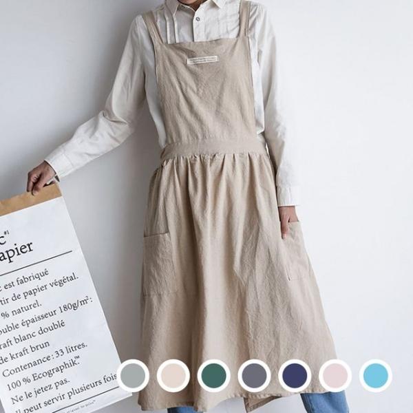 퓨어 컬러 프레쉬 린넨코튼 앞치마