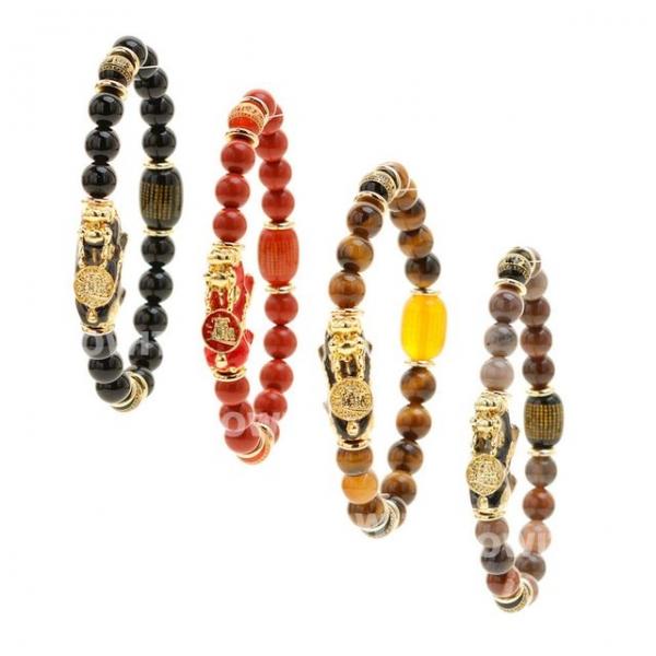 비휴 원석 팔찌 (선택) 합장주 염주 재물복 해치 불교