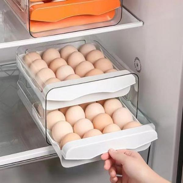 2층 서랍형 계란 케이스 달걀 트레이 정리함 보관함