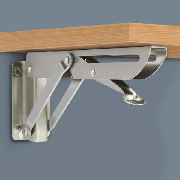 2P 8인치 실버 접이식 선반 브라켓 선반대 받침대