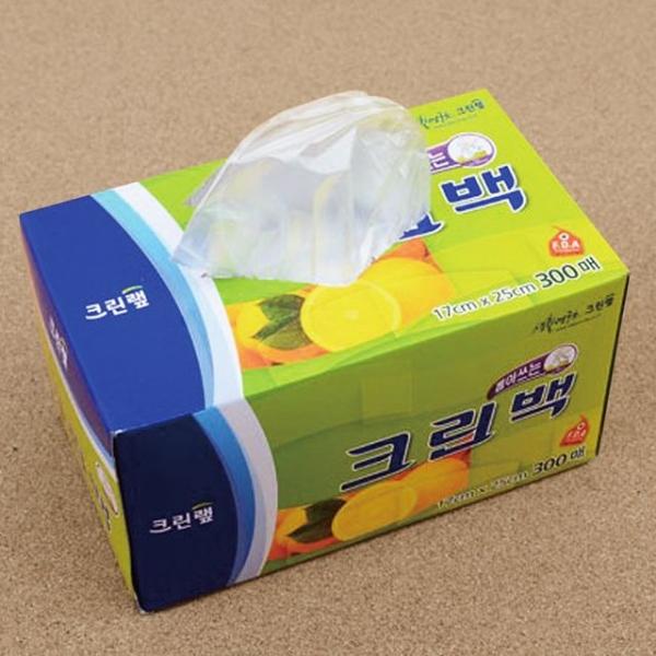 크린랩 뽑아쓰는 크린백 25x35cm 300매 일회용비닐팩