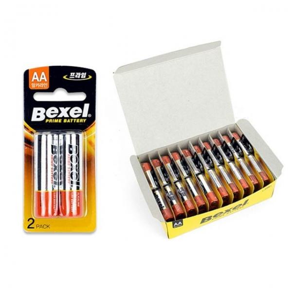 알카라인건전지 벡셀 AA 1.5V 일반 건전지 40개 1박스